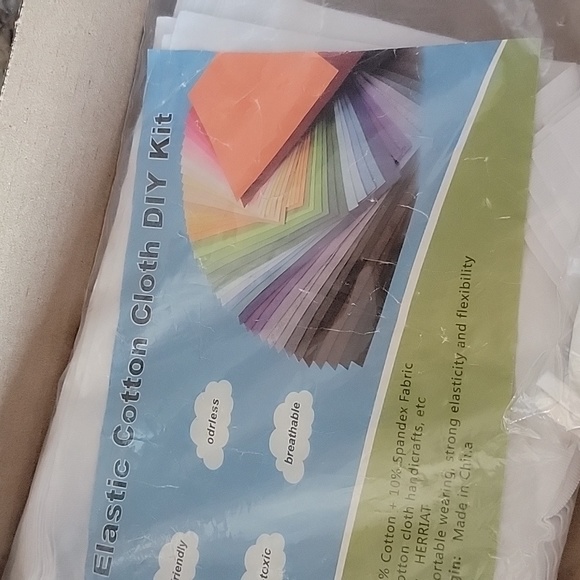 Crafts: elastic cotton cloth kit w/ cords - Picture 2 of 7